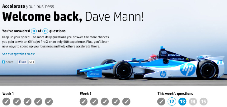 Additionally, HP partnered with LinkedIn to create pioneering interactive ad units that helped HP become LinkedIn’s first “Most Followed” brand in October 2012.